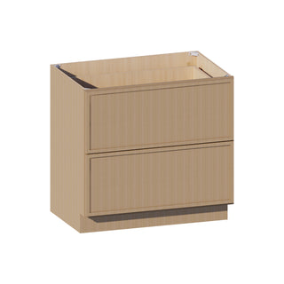 Slim White Oak - 36"W Drawer Base Cabinet