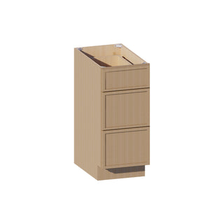 Slim White Oak - 15"W Vanity Drawer Base Cabinet