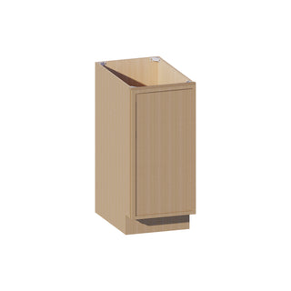 Slim White Oak - 15"W Full-Height Door Base Cabinet