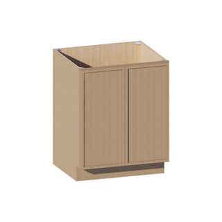 Slim White Oak - 27"W Full-Height Door Base Cabinet