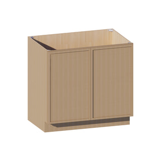 Slim White Oak - 36"W Full-Height Door Base Cabinet