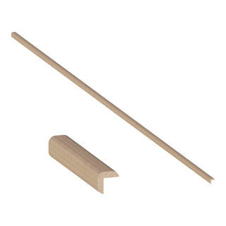 White Oak - 3/4"W × 96"L Outside Corner Molding