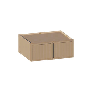 Slim White Oak - 30"W × 12"H Deep (24") Wall Bridge Cabinet