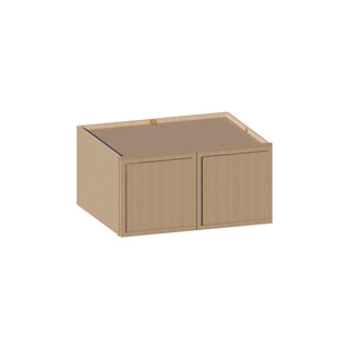 Slim White Oak - 30"W × 15"H Deep (24") Wall Bridge Cabinet
