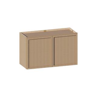 Slim White Oak - 30"W × 18"H Standard Wall Cabinet