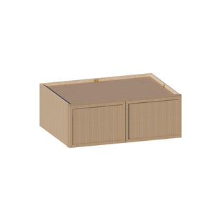 Slim White Oak - 33"W × 12"H Deep (24") Wall Bridge Cabinet