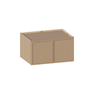 Slim White Oak - 33"W × 18"H Deep (24") Wall Bridge Cabinet