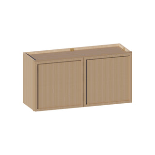 Slim White Oak - 36"W × 18"H Standard Wall Cabinet