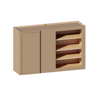 Slim White Oak - 27"W × 42"H Blind Corner Wall Cabinet