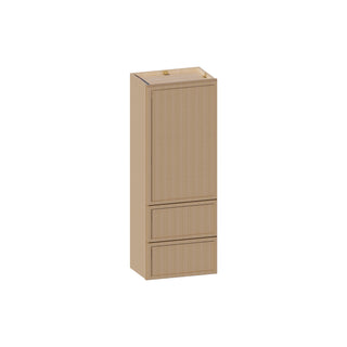 Slim White Oak - 18"W × 48"H Drawer Wall Cabinet