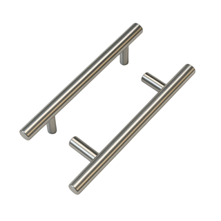 T Bar Pull - BRUSHED NICKLE - 128mm