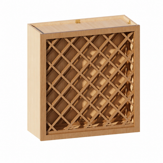 Treasure Chest - 24"W × 30"H Wine Rack Wall Cabinet
