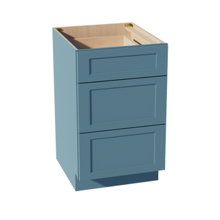 TG-DB21: Soft Green Shaker 21" 3 Drawers Base Cabinet