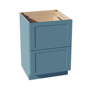 TG-DB24-2: Soft Green Shaker 24" 2 Drawers Base Cabinet