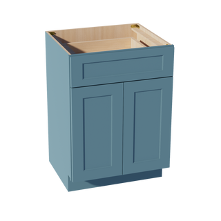 TG-VB2421: Soft Green Shaker 24"W x 34-1/2"H x 21"D 2 Doors & 1 Drawer Double Door Vanity Base Cabinets