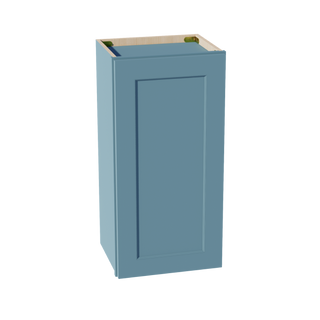 TG-W1530: Soft Green Shaker 15"W x 30"H 1 Door & 2 Shelves Standard Wall Cabinet