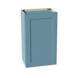 TG-W1830: Soft Green Shaker 18"W x 30"H 1 Door & 2 Shelves Standard Wall Cabinet