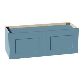 TG-W3312: Gabinete de pared estándar con dos puertas, color verde suave, Shaker, 33" de ancho x 12" de alto 