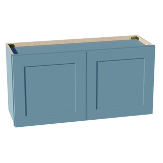 TG-W3618: Soft Green Shaker 36"W x 18"H 2 Doors Standard Wall Bridge Cabinet