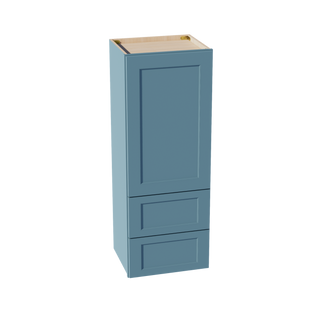 TG-WD1848: Soft Green Shaker 18"W x 48"H 1 Door & 2 Drawers Special Wall Cabinet