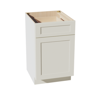 TW-B21: Creamy White Shaker 21" 1 Drawer 1 Door Standard Base Cabinet