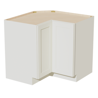 TW-LSB33: Creamy White Shaker 33" 2 Doors Lazy Susan Corner Base Cabinet