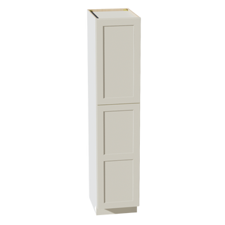 TW-TP1884: Creamy White Shaker 18"W x 84"H x 24"D 2 Doors & 5 Shelves Tall Shelf Pantry Cabinets