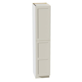 TW-TP1890: Creamy White Shaker 18"W x 90"H x 24"D 2 Doors & 5 Shelves Tall Shelf Pantry Cabinets