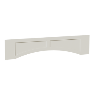 TW-VARP54: Creamy White Shaker 54"W x 12"H x 3/4"D Arched Valance with Raised Panel