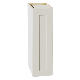 TW-W0930: Creamy White Shaker 09"W x 30"H 1 Door & 2 Shelves Standard Wall Cabinet