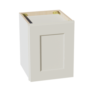 TW-W1215: Creamy White Shaker 12"W x 15"H 1 Door Standard Wall Bridge Cabinet