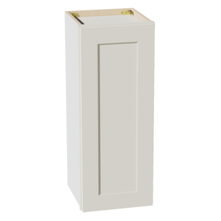 TW-W1230:: Creamy White Shaker 12"W x 30"H 1 Door & 2 Shelves Standard Wall Cabinet