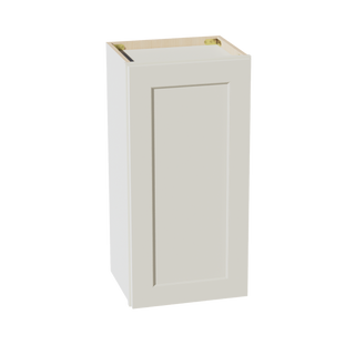 TW-W1530: Creamy White Shaker 15"W x 30"H 1 Door & 2 Shelves Standard Wall Cabinet