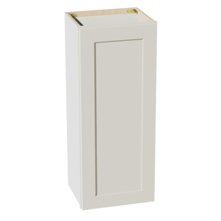 TW-W1536: Creamy White Shaker 15"W x 36"H 1 Door & 2 Shelves Standard Wall Cabinet