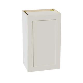 TW-W1830: Creamy White Shaker 18"W x 30"H 1 Door & 2 Shelves Standard Wall Cabinet