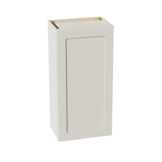 TW-W1836: Creamy White Shaker 18"W x 36"H 1 Door & 2 Shelves Standard Wall Cabinet