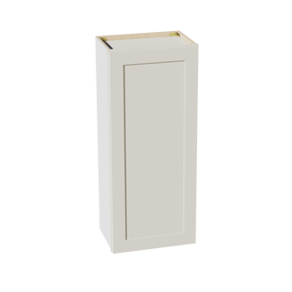 TW-W1842: Creamy White Shaker 18"W x 42"H 1 Door & 3 Shelves Standard Wall Cabinet