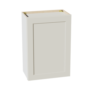 TW-W2130: Creamy White Shaker 21"W x 30"H 1 Door & 2 Shelves Standard Wall Cabinet