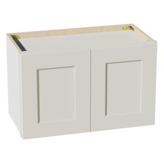 TW-W2415: Creamy White Shaker 24"W x 15"H 2 Doors Standard Wall Bridge Cabinet