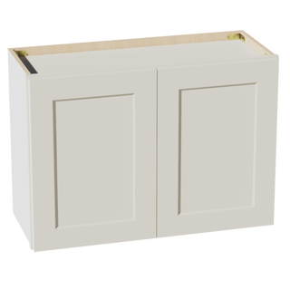 TW-W3021: Creamy White Shaker 30"W x 21"H 2 Doors Standard Wall Bridge Cabinet