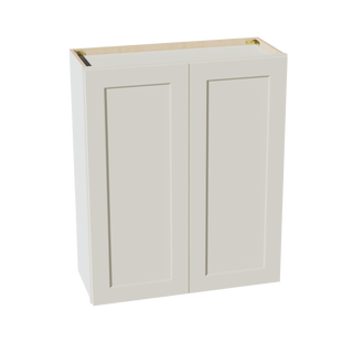 TW-W3036: Creamy White Shaker 30"W x 36"H 2 Doors & 2 Shelves Standard Wall Cabinet