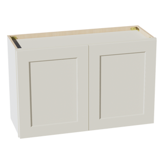 TW-W3321: Creamy White Shaker 33"W x 21"H 2 Doors Standard Wall Bridge Cabinet