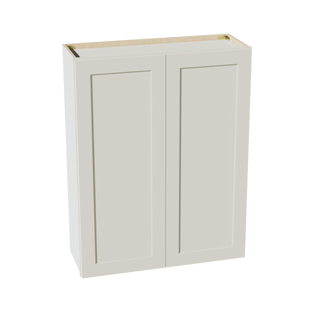 TW-W3342: Creamy White Shaker 33"W x 42"H 2 Doors & 3 Shelves Standard Wall Cabinet