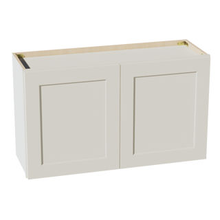 TW-W3621: Creamy White Shaker 36"W x 21"H 2 Doors Standard Wall Bridge Cabinet