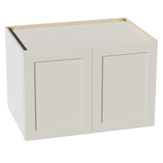 TW-W362424: Creamy White Shaker 36"W x 24"H x 24"D 2 Doors & 1 Shelf Standard Bridge Wall Cabinet