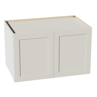 TW-W392424: Creamy White Shaker 39"W x 24"H x 24"D 2 Doors & 1 Shelf Standard Bridge Wall Cabinet