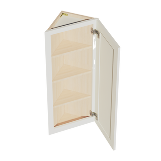 TW-WAE1242: Creamy White Shaker 12"W x 42"H x 12"D 1 Door & 3 Shelves Wall Angle End Cabinet