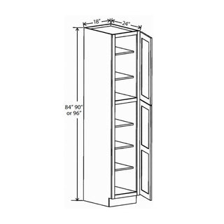 Classic White - 18"W × 90"H Tall Pantry Cabinet