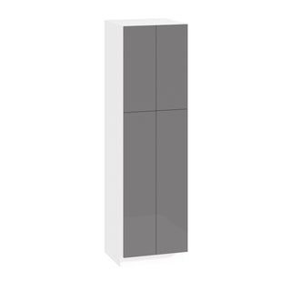 Frameless High-Glossy Gray - 24"W × 84"H Tall Pantry Cabinet