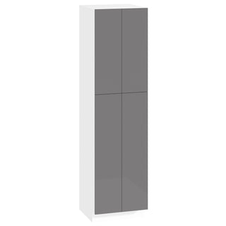 Frameless High-Glossy Gray - 24"W × 90"H Tall Pantry Cabinet